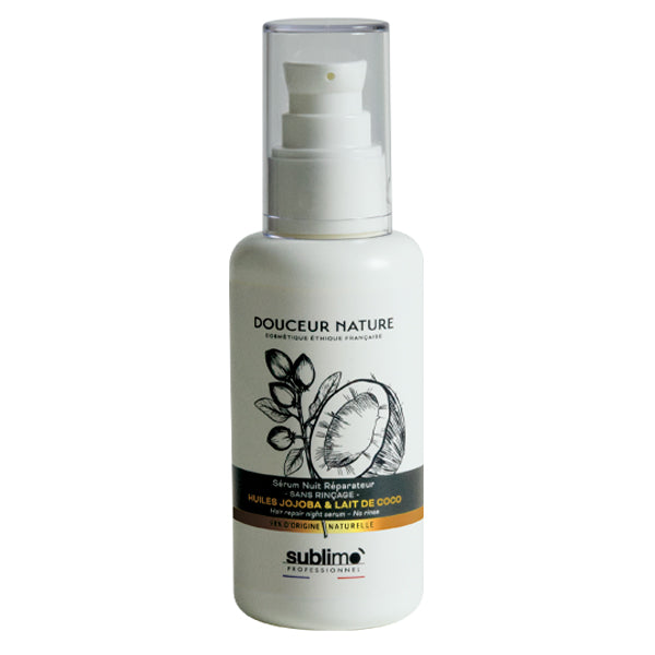 SUBLIMO - Douceur Nature - Sérum Nuit Réparateur - Huile de Jojoba & Lait de Coco - 100 ML