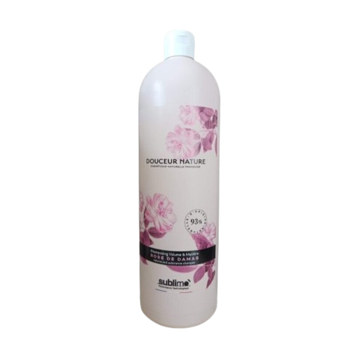SUBLIMO - Douceur Nature - Shampoing Volume & Matière Rose de Damas - 250 ml - 1L