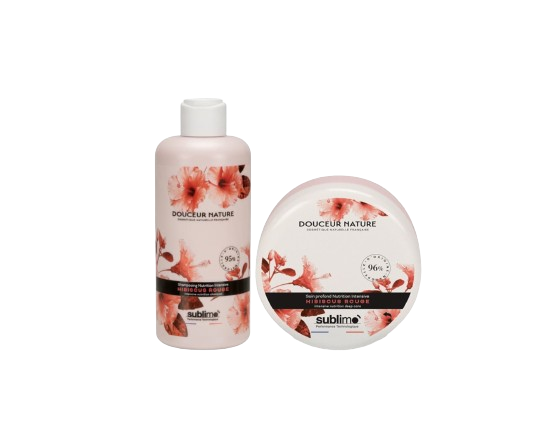 SUBLIMO - Douceur Nature - Shampoing et soin Nutrition intensive - Hibiscus Rouge - 250ml & 150ml