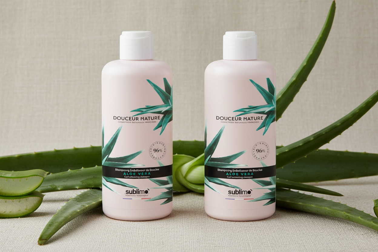 SUBLIMO - Douceur Nature - DUO Shampoing embellisseur Boucles - Aloe Vera - 250 ml