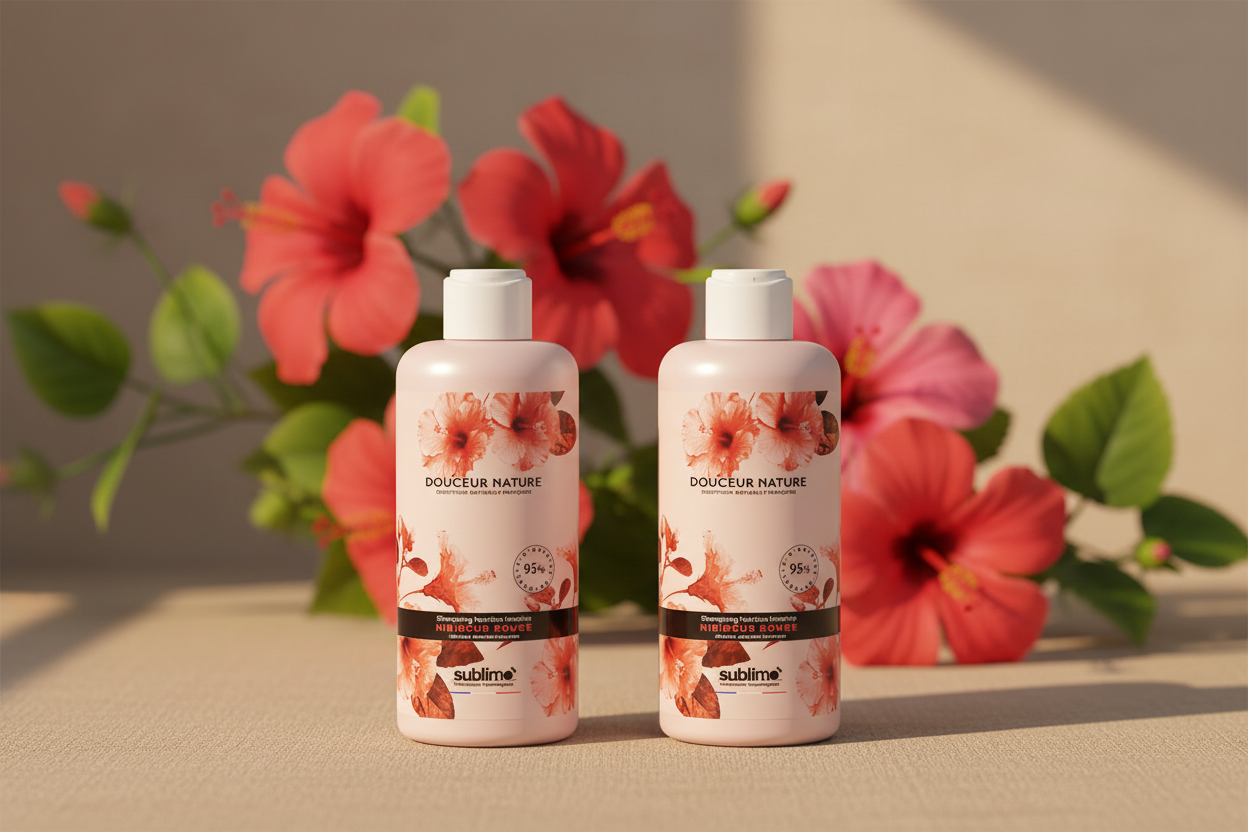 SUBLIMO - Douceur Nature - DUO Shampoing Nutrition Intensive Hibiscus Rouge - 250 ml
