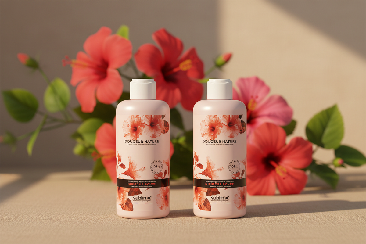 SUBLIMO - Douceur Nature - DUO Shampoing Nutrition Intensive Hibiscus Rouge - 2 x 250 ml