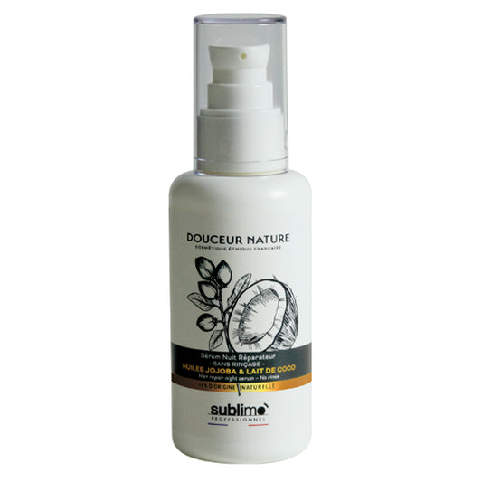SUBLIMO - Douceur Nature - Sérum Nuit Réparateur - Huile de Jojoba & Lait de Coco - 100 ML