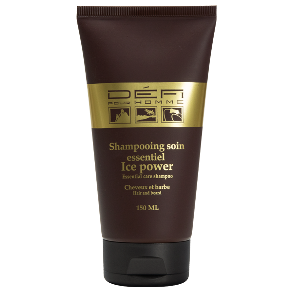 DÉFI POUR HOMME – Shampoing Soin Essentiel Ice Power – Cheveux & Barbe – 150 ml