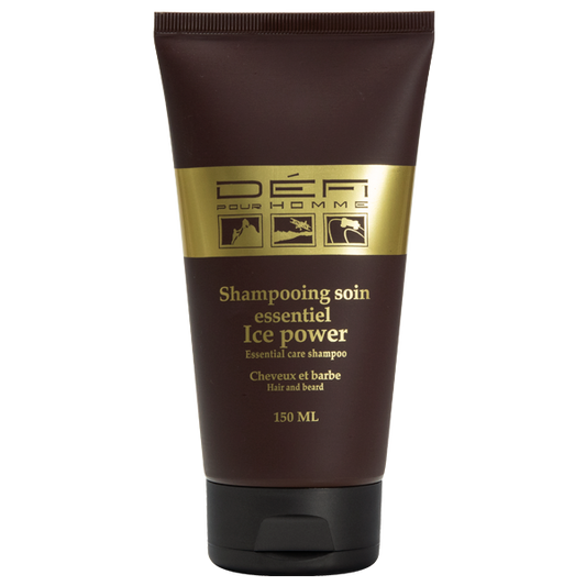 DÉFI POUR HOMME – Shampoing Soin Essentiel Ice Power – Cheveux & Barbe – 150 ml