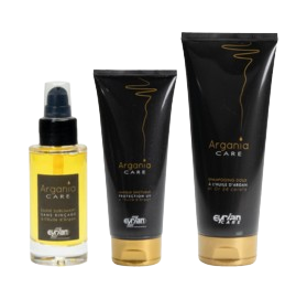TRIO ARGANIA CARE – Shampoing Doux, Masque Onctueux & Élixir Sublimant à l’Or 24 Carats