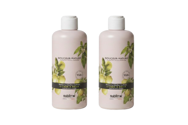 SUBLIMO - Douceur Nature - DUO Shampoing Détoxifiant Equilibrant citron & ortie - 2 x 250 ml
