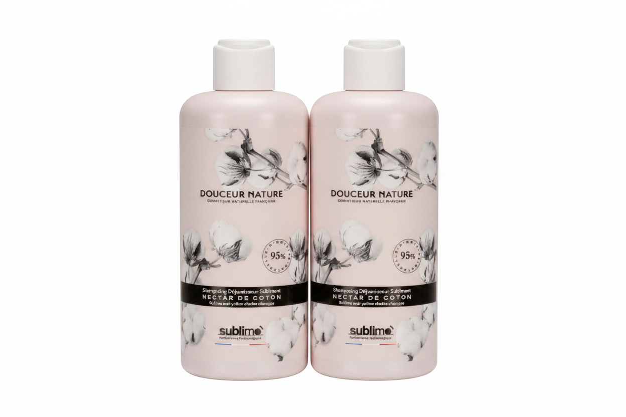 SUBLIMO - Douceur Nature - DUO Shampoing déjaunisseur Nectar de Coton - 250 ml
