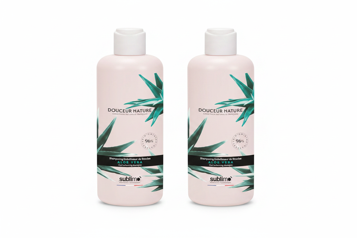 SUBLIMO - Douceur Nature - DUO Shampoing embellisseur Boucles - Aloe Vera - 250 ml