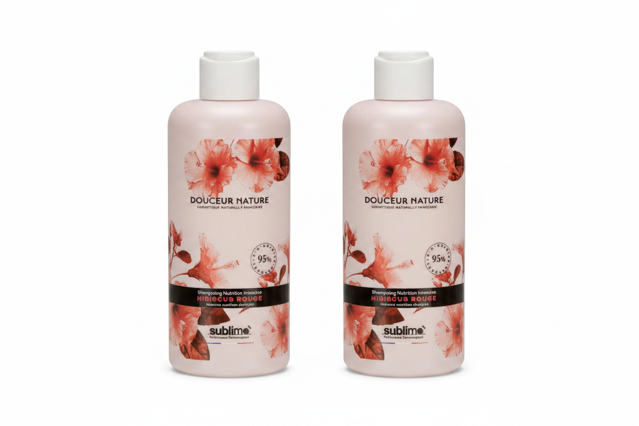 SUBLIMO - Douceur Nature - DUO Shampoing Nutrition Intensive Hibiscus Rouge - 250 ml
