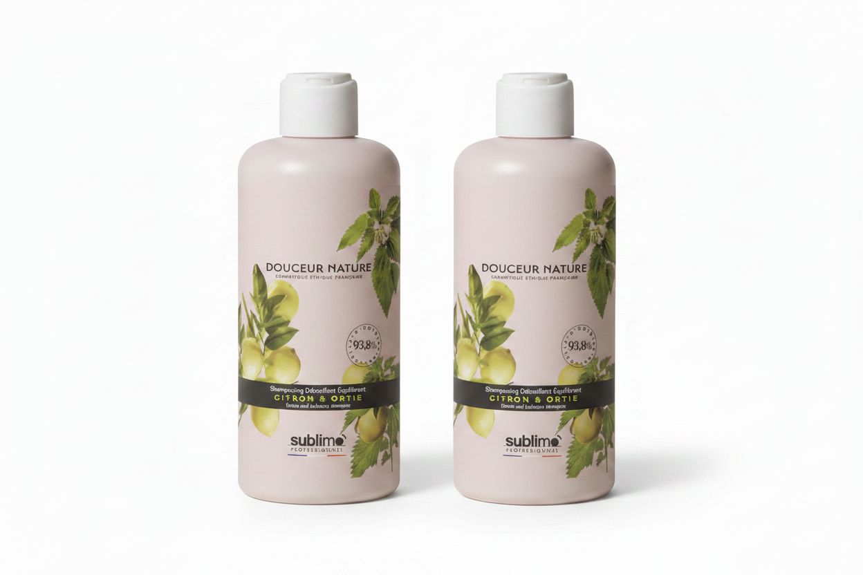 SUBLIMO - Douceur Nature - DUO Shampoing Détoxifiant Equilibrant citron & ortie - 250 ml