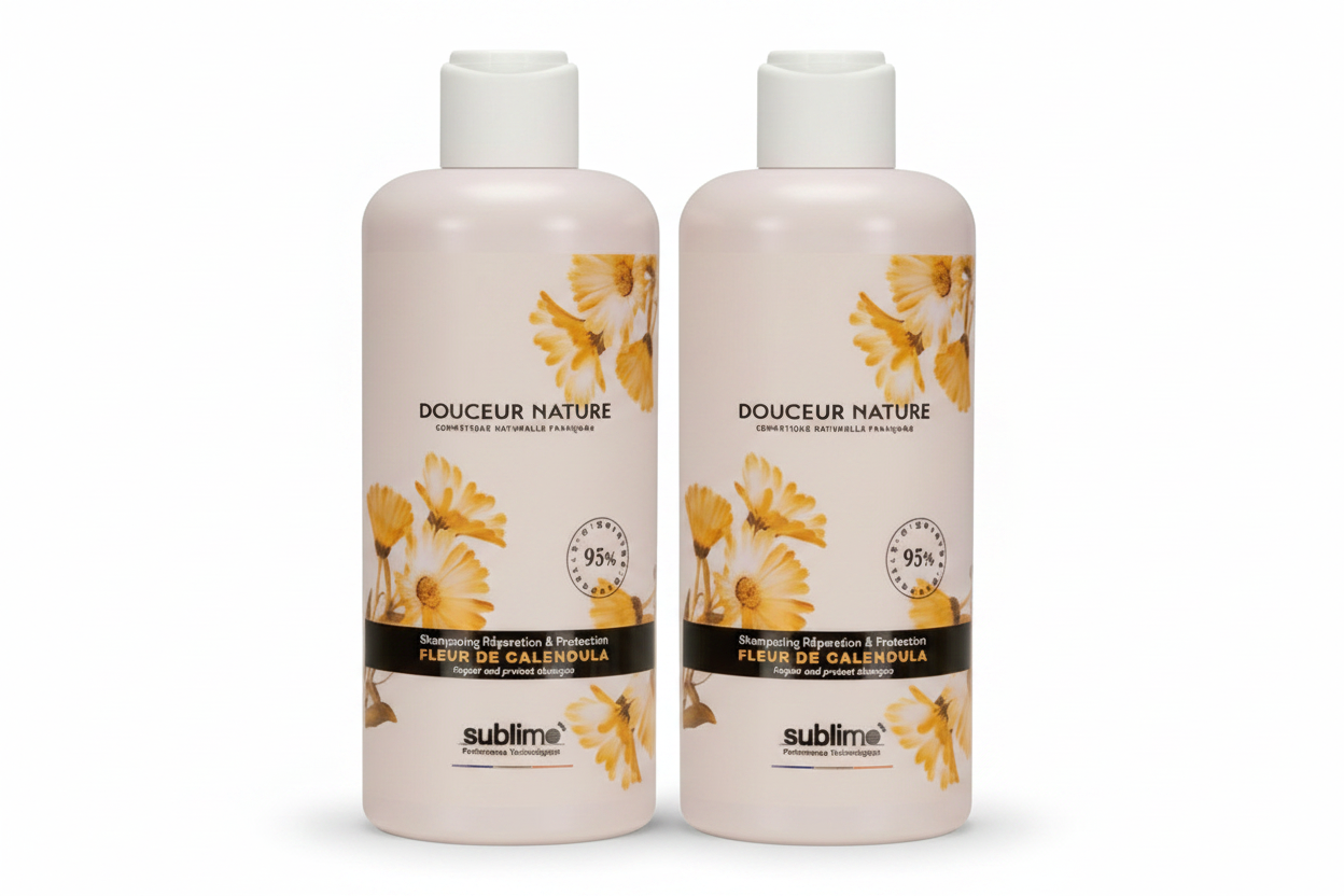 SUBLIMO - Douceur Nature - DUO Shampooing Réparation & Protection Fleur de Calendula - 250 ml